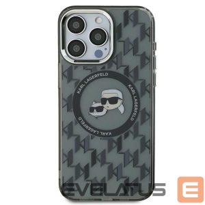 Muu telefoni lisavarustus Karl Lagerfeld  Karl Lagerfeld IML Monogram Karl & Choupette Head MagSafe iPhone 15 Plus Case - Black 
