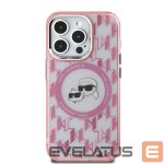 Muu telefoni lisavarustus Karl Lagerfeld  Karl Lagerfeld IML Monogram Karl & Choupette Head MagSafe iPhone 15 Plus Case - Pink 