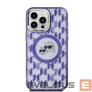 Muu telefoni lisavarustus Karl Lagerfeld  Karl Lagerfeld IML Monogram Karl & Choupette Head MagSafe iPhone 15 Case - Purple 