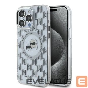 Muu telefoni lisavarustus Karl Lagerfeld  Karl Lagerfeld IML Monogram Karl & Choupette Head MagSafe Case for iPhone 15 Pro Max - Clear 