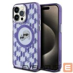 Muu telefoni lisavarustus Karl Lagerfeld  Karl Lagerfeld IML Monogram Karl & Choupette Head MagSafe Case for iPhone 15 Pro Max - Purple 