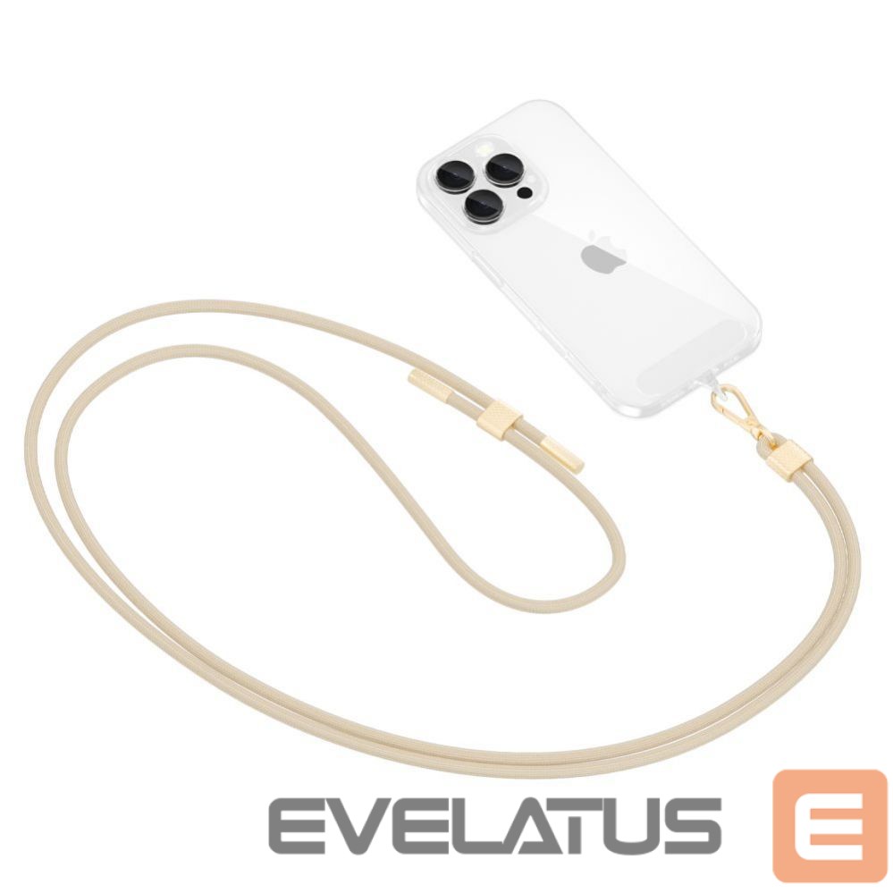 Muu telefoni lisavarustus Tech-Protect Tech-Protect C2S Rope Crossbody Strap Leash - Beige