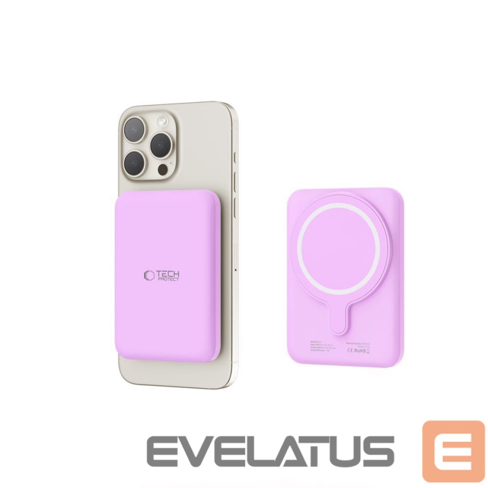 Muu telefoni lisavarustus Tech-Protect Tech-Protect LifeMag MagSafe PB10 5000mAh Power Bank - Pink
