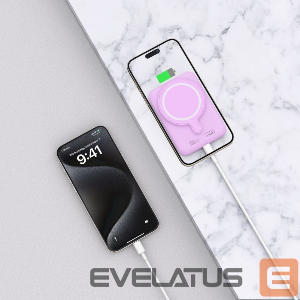 Muu telefoni lisavarustus Tech-Protect Tech-Protect LifeMag MagSafe PB10 5000mAh Power Bank - Pink