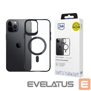 Muu telefoni lisavarustus 3MK  3mk Satin Armor MagCase with MagSafe for iPhone 12 Pro Max - Clear with Black Frame 