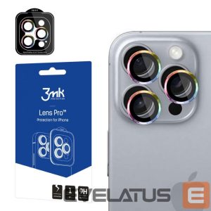 Muu telefoni lisavarustus 3MK  3mk Lens Protection Pro Camera Cover with Iridescent Frame for iPhone 16 Pro /16 Pro Max 