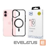 Muu telefoni lisavarustus 3MK  3mk Satin Armor MagCase with MagSafe for iPhone 16 - Clear with Black Frame 