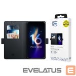 Muu telefoni lisavarustus 3MK  3mk Wallet Case for iPhone 16 Plus - Black 