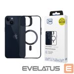 Muu telefoni lisavarustus 3MK  3mk Satin Armor MagCase with MagSafe for iPhone 14 Plus - Clear with Black Frame 