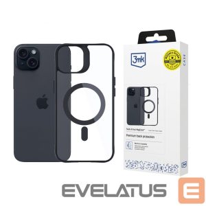 Muu telefoni lisavarustus 3MK  3mk Satin Armor MagCase with MagSafe for iPhone 15 - Clear with Black Frame 