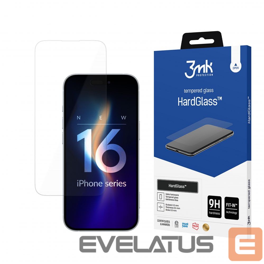 Muu telefoni lisavarustus 3MK Tempered glass 3mk HardGlass for iPhone 16 Plus