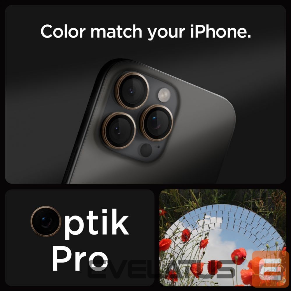 Muu telefoni lisavarustus Spigen Spigen Optik Pro GLAS.TR ”EZ FIT” Camera Protector 2-PACK for iPhone 16 Pro / Pro Max - Brown