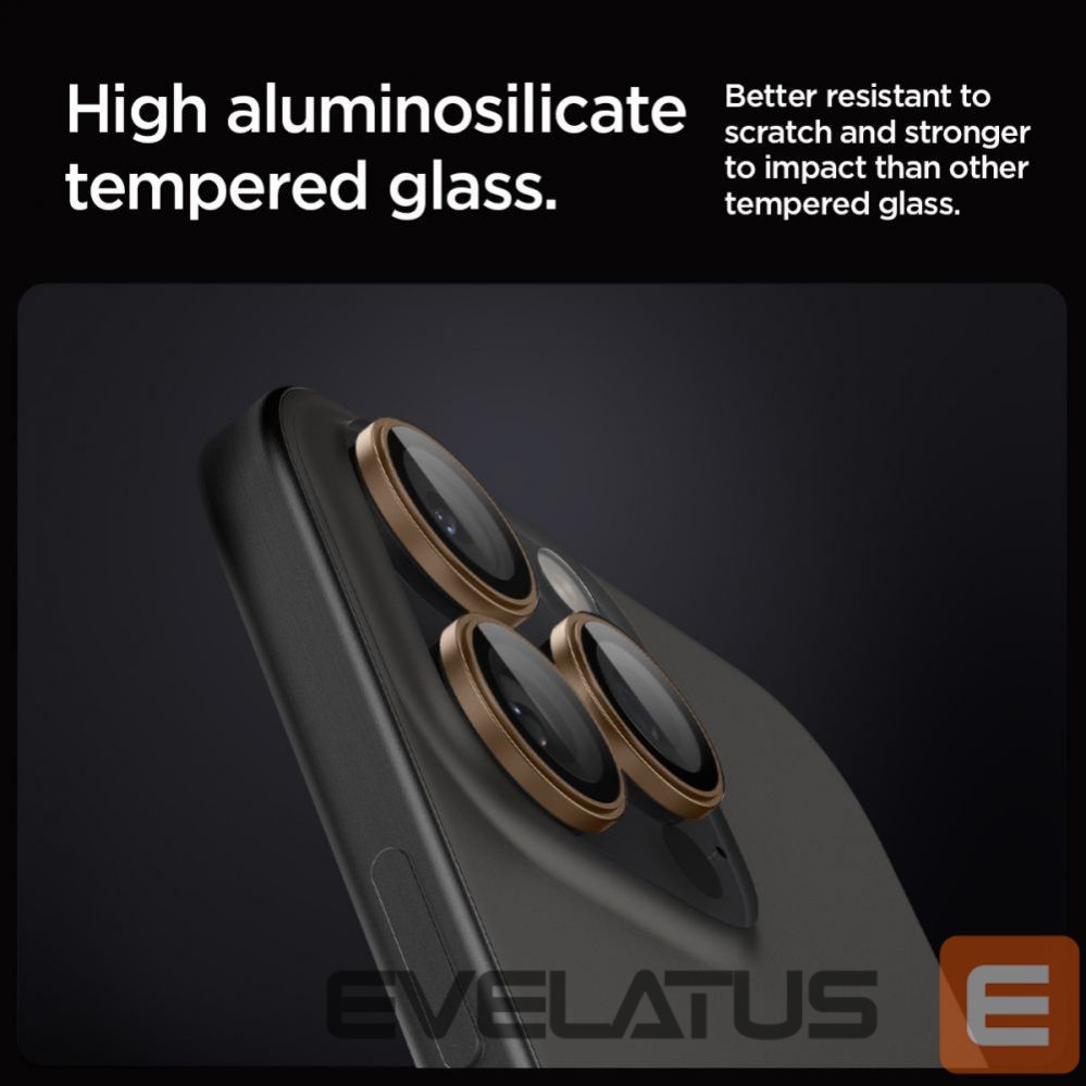 Muu telefoni lisavarustus Spigen Spigen Optik Pro GLAS.TR ”EZ FIT” Camera Protector 2-PACK for iPhone 16 Pro / Pro Max - Brown