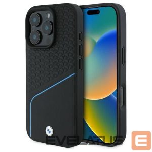Muu telefoni lisavarustus BMW  BMW Sign Leather Textured And Line MagSafe Case for iPhone 16 Pro Max - Black 