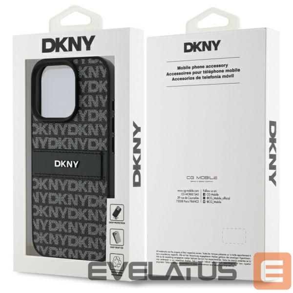 Muu telefoni lisavarustus DKNY DKNY Texture Pattern Tonal Stripe iPhone 16 Pro Case - Black