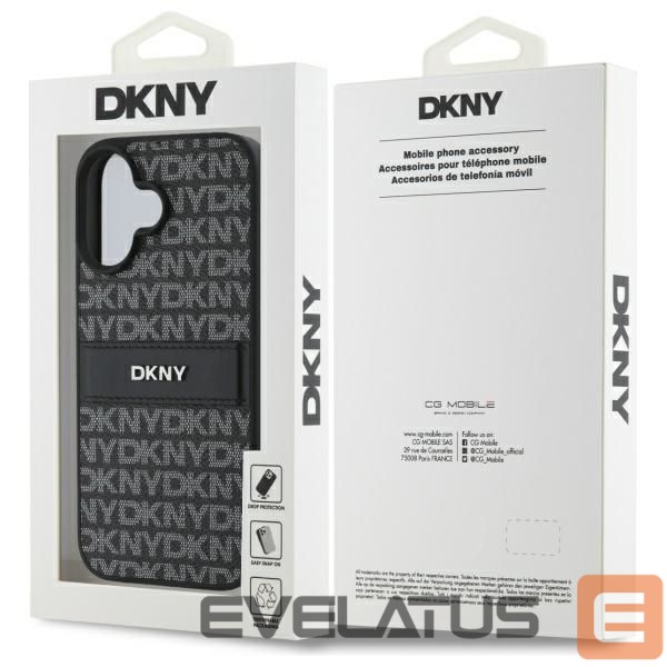 Muu telefoni lisavarustus DKNY DKNY Texture Pattern Tonal Stripe iPhone 16 Case - Black