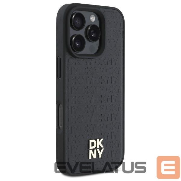 Muu telefoni lisavarustus DKNY DKNY Repeat Pattern Stack Logo MagSafe iPhone 16 Pro Case - Black