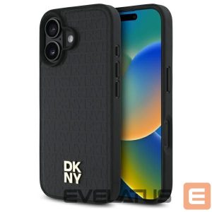 Muu telefoni lisavarustus DKNY  DKNY Repeat Pattern Stack Logo MagSafe iPhone 16 Case - Black 