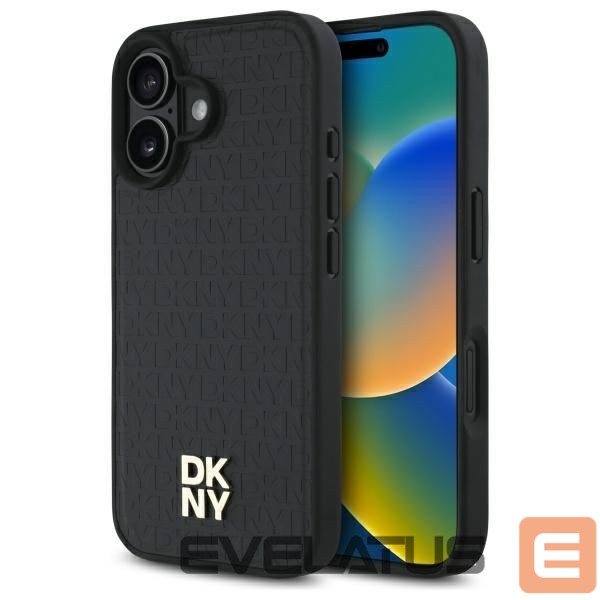 Muu telefoni lisavarustus DKNY DKNY Repeat Pattern Stack Logo MagSafe iPhone 16 Case - Black