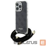 Muu telefoni lisavarustus Guess  Guess Crossbody Cord 4G Print Case with Lanyard for iPhone 16 Pro - Black 
