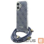 Muu telefoni lisavarustus Guess  Guess Crossbody Cord 4G Print Case with Lanyard for iPhone 16 - Blue 