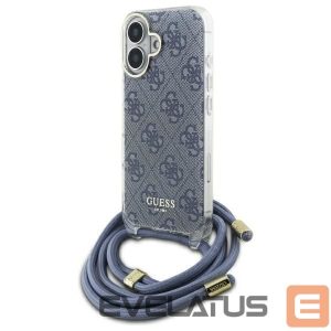 Muu telefoni lisavarustus Guess  Guess Crossbody Cord 4G Print Case with Lanyard for iPhone 16 - Blue 
