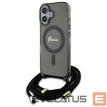 Muu telefoni lisavarustus Guess  Guess Crossbody Cord Script MagSafe iPhone 16 Case - Black 
