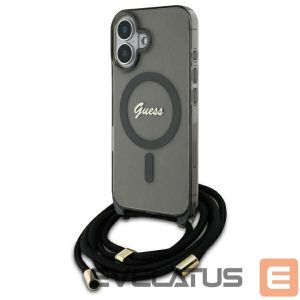 Muu telefoni lisavarustus Guess  Guess Crossbody Cord Script MagSafe iPhone 16 Case - Black 