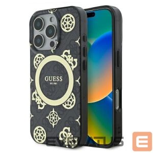 Muu telefoni lisavarustus Guess  Guess IML Peony On 4G Background MagSafe Case for iPhone 16 Pro Max - Black 