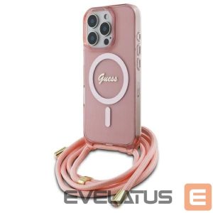 Muu telefoni lisavarustus Guess  Guess Crossbody Cord Script MagSafe Case for iPhone 16 Pro Max - Pink 