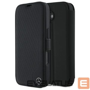 Muu telefoni lisavarustus Mercedes-Benz  Mercedes Leather Wood Imitation iPhone 16 Case - Black 
