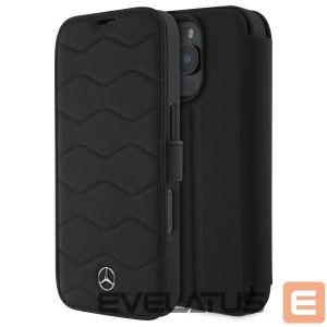 Muu telefoni lisavarustus Mercedes-Benz  Mercedes MB Waves Leather Case for iPhone 16 Pro Max - Black 