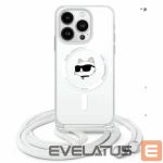 Muu telefoni lisavarustus Karl Lagerfeld  Karl Lagerfeld IML Choupette Head & Cord Magsafe iPhone 16 Pro Case - Clear 