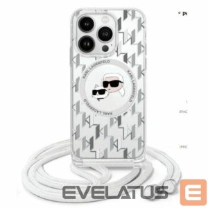 Muu telefoni lisavarustus Karl Lagerfeld  Karl Lagerfeld KLHMP16LHCKCKLCT iPhone 16 Pro 6.3" transparent hardcase IML Crossbody Monogram Karl & Choupette Head MagSafe 