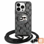 Muu telefoni lisavarustus Karl Lagerfeld  Karl Lagerfeld IML Crossbody Monogram Karl & Choupette Head MagSafe iPhone 16 Case - Black 