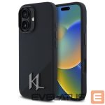 Muu telefoni lisavarustus Karl Lagerfeld  Karl Lagerfeld KLHMP16SSCMKMPCK iPhone 16 6.1" black/black hardcase Silicone Shadow Metal Initial MagSafe 
