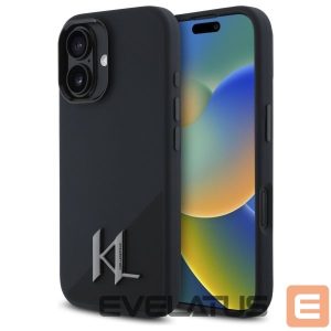 Muu telefoni lisavarustus Karl Lagerfeld  Karl Lagerfeld KLHMP16SSCMKMPCK iPhone 16 6.1" black/black hardcase Silicone Shadow Metal Initial MagSafe 
