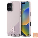 Muu telefoni lisavarustus Karl Lagerfeld  Karl Lagerfeld Silicone Shadow Metal Initial MagSafe iPhone 16 Case - Pink 