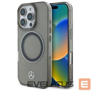 Muu telefoni lisavarustus Mercedes-Benz  Mercedes Silver Ring MagSafe iPhone 16 Pro Max Case - Black 