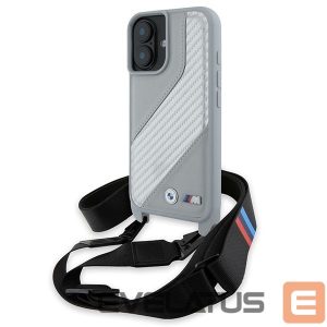 Muu telefoni lisavarustus BMW  BMW M Edition Carbon Stripe & Strap iPhone 16 Case - Gray 