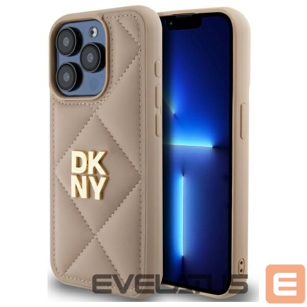 Muu telefoni lisavarustus DKNY DKNY Quilted Stack Logo iPhone 15 Pro Case - Beige