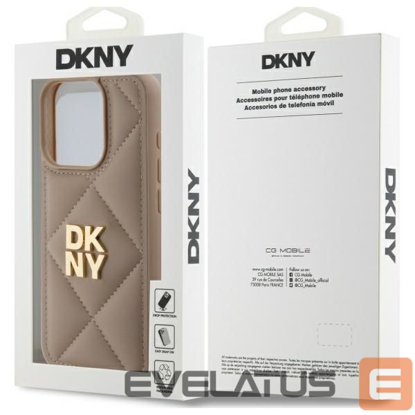 Muu telefoni lisavarustus DKNY DKNY Quilted Stack Logo iPhone 15 Pro Case - Beige