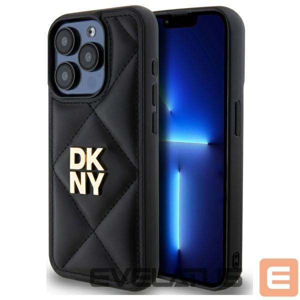 Muu telefoni lisavarustus DKNY DKNY Quilted Stack Logo iPhone 15 Pro Max Case - Black