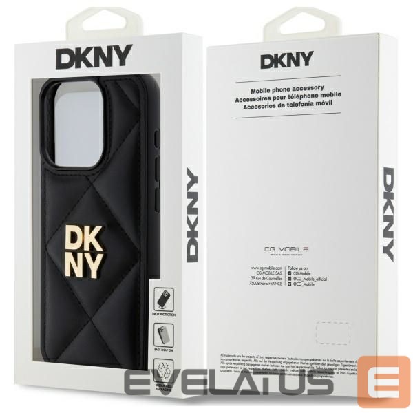 Muu telefoni lisavarustus DKNY DKNY Quilted Stack Logo iPhone 15 Pro Max Case - Black
