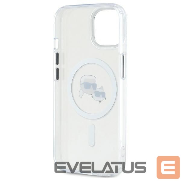 Muu telefoni lisavarustus Karl Lagerfeld Karl Lagerfeld KLHMP14SHLSKCH iPhone 14 6.1" white/white hardcase IML Metal Karl&Choupette Head MagSafe