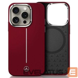 Muu telefoni lisavarustus Mercedes-Benz  Mercedes Silicone White Stripe MagSafe Case for iPhone 16 Pro Max - Red 