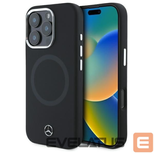 Muu telefoni lisavarustus Mercedes-Benz Mercedes Silicone Tonal Logo MagSafe iPhone 16 Pro Max Case - Black