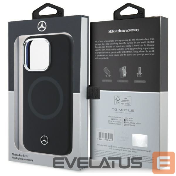 Muu telefoni lisavarustus Mercedes-Benz Mercedes Silicone Tonal Logo MagSafe iPhone 16 Pro Max Case - Black