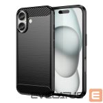 Tagakaaned Hurtel - Carbon Case for iPhone 16 Silicone Case - Black 