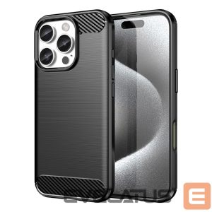 Tagakaaned Hurtel  Carbon Case for iPhone 16 Pro Max Silicone Case - Black 